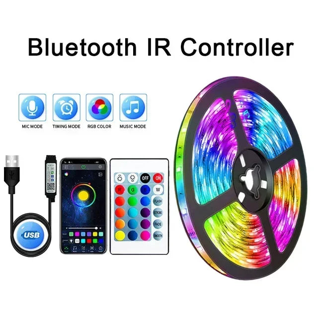Smart RGB LED Strip Lights | USB Powered | Bluetooth App Control Decor