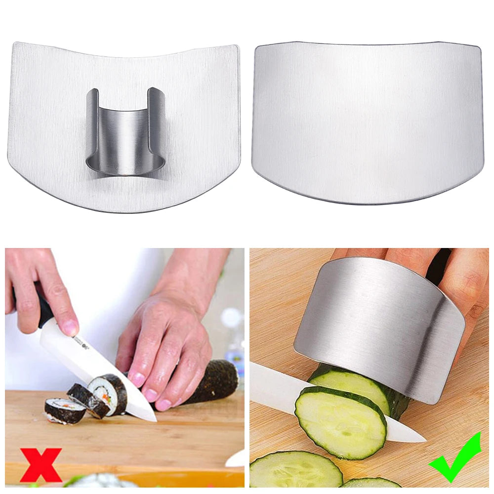 Stainless Steel Finger Guard – Hand Protector for Knife & Kitchen Cuts