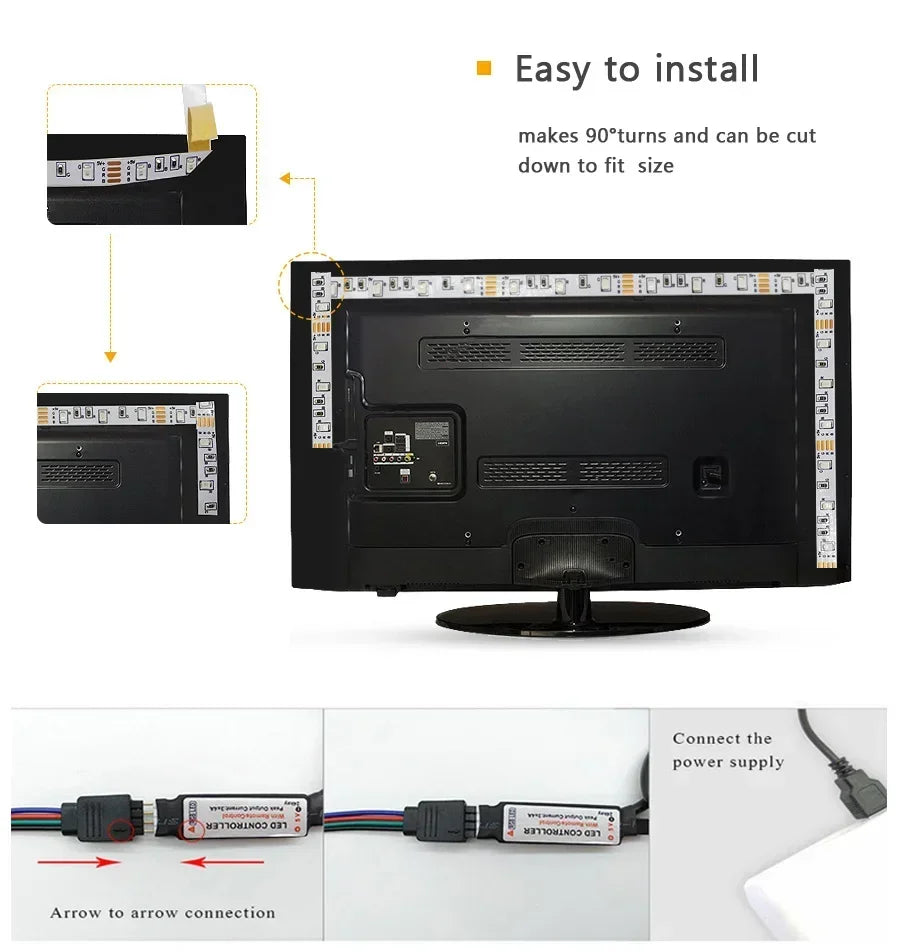 Smart RGB LED Strip Lights | USB Powered | Bluetooth App Control Decor