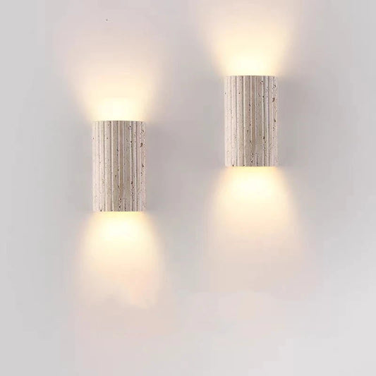 3D Stone Wall Sconce – Art Deco Indoor Lamp, Parlor/Bedroom, 3000K