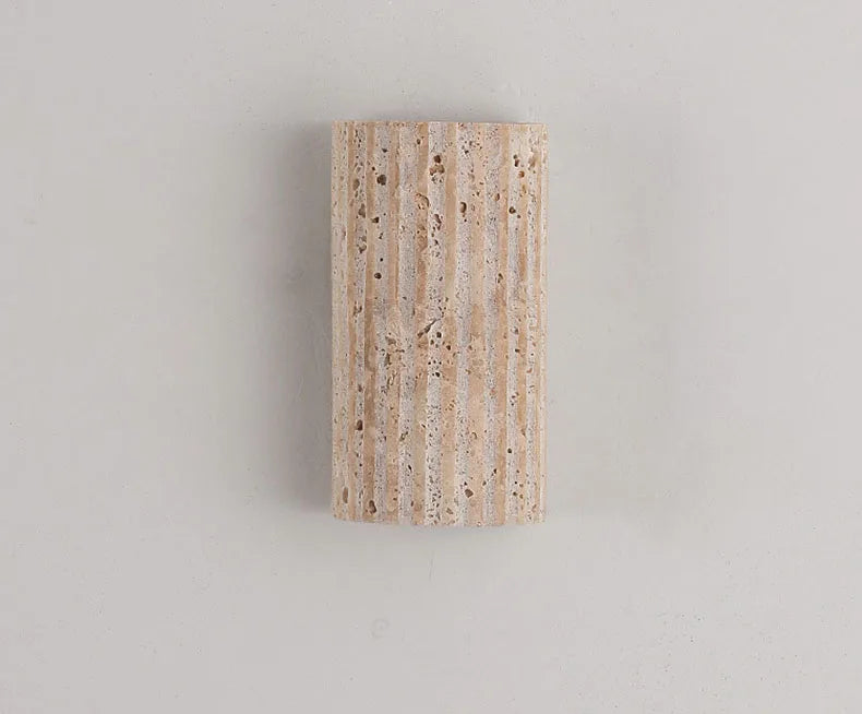 3D Stone Wall Sconce – Art Deco Indoor Lamp, Parlor/Bedroom, 3000K