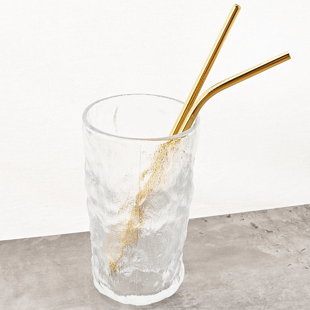 Stainless Steel Drinking Straws Set with Brush – Reusable Bar/Cocktail Straws (6/8/12 pcs)