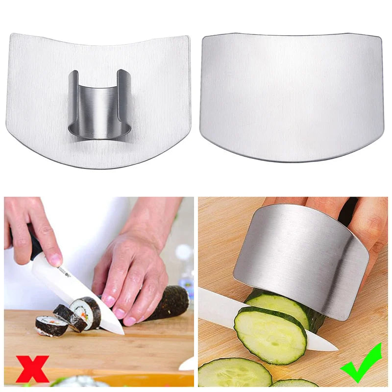 Stainless Steel Finger Guard – Hand Protector for Knife & Kitchen Cuts