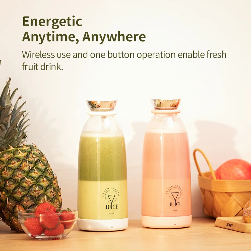 Portable USB Juicer & Blender, 500ml, 6-Blade System