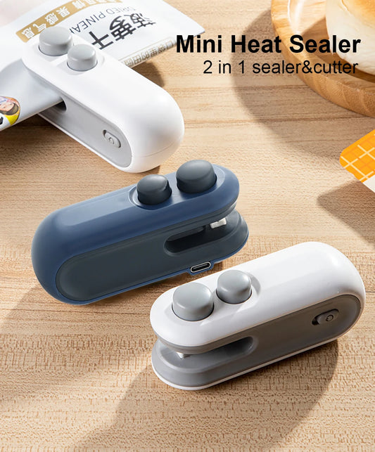 Mini Heat Bag Sealer with Clip – Handheld Plastic Food Sealer for Home Use