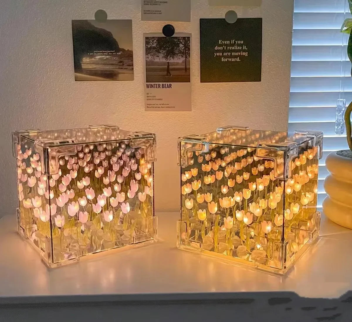 3D Tulip Flower Sea DIY Lamp Kit | USB Night Light | Romantic Couple Gift Project