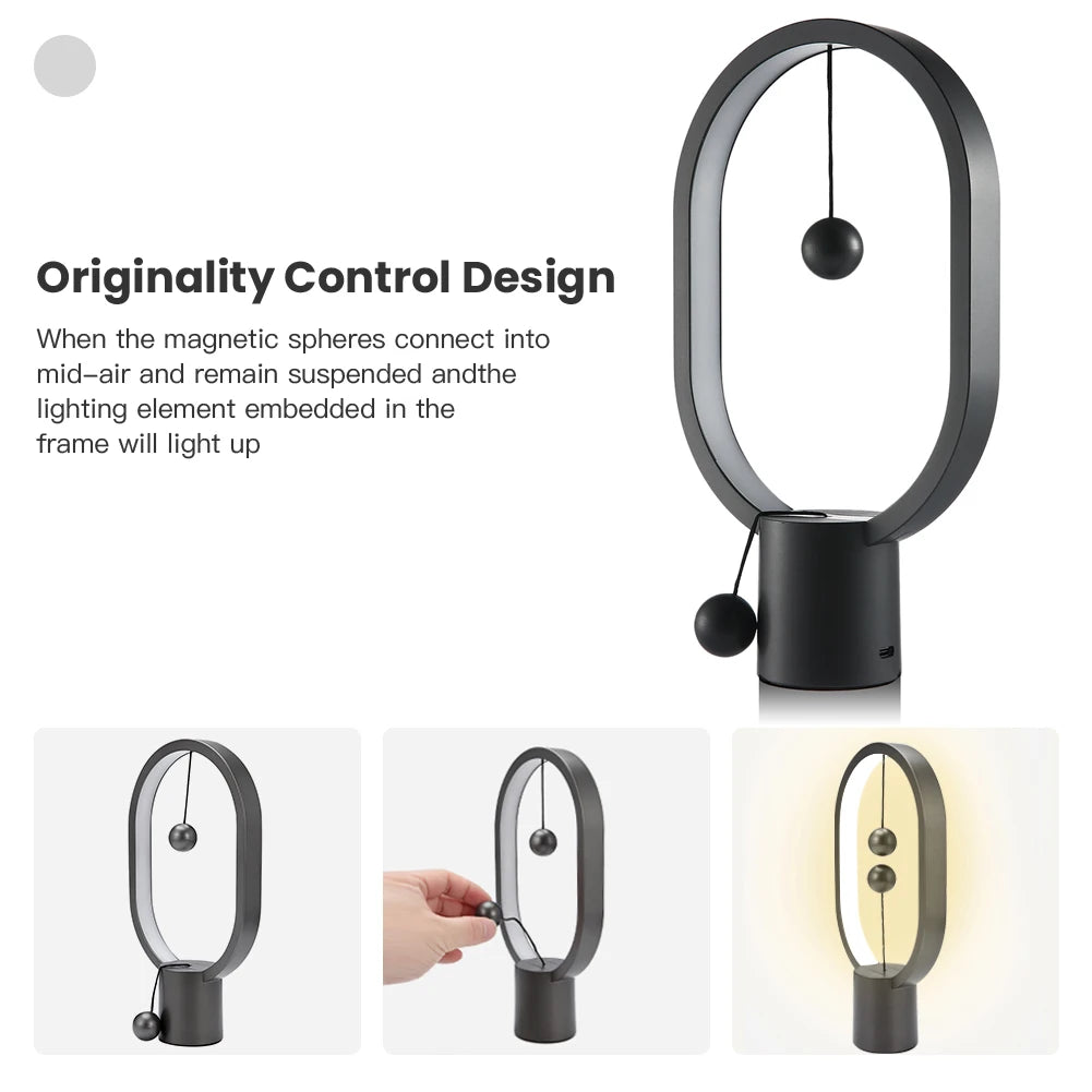 Eye-Care Balance Night Light | USB & Touch Control | Mini LED Lamp