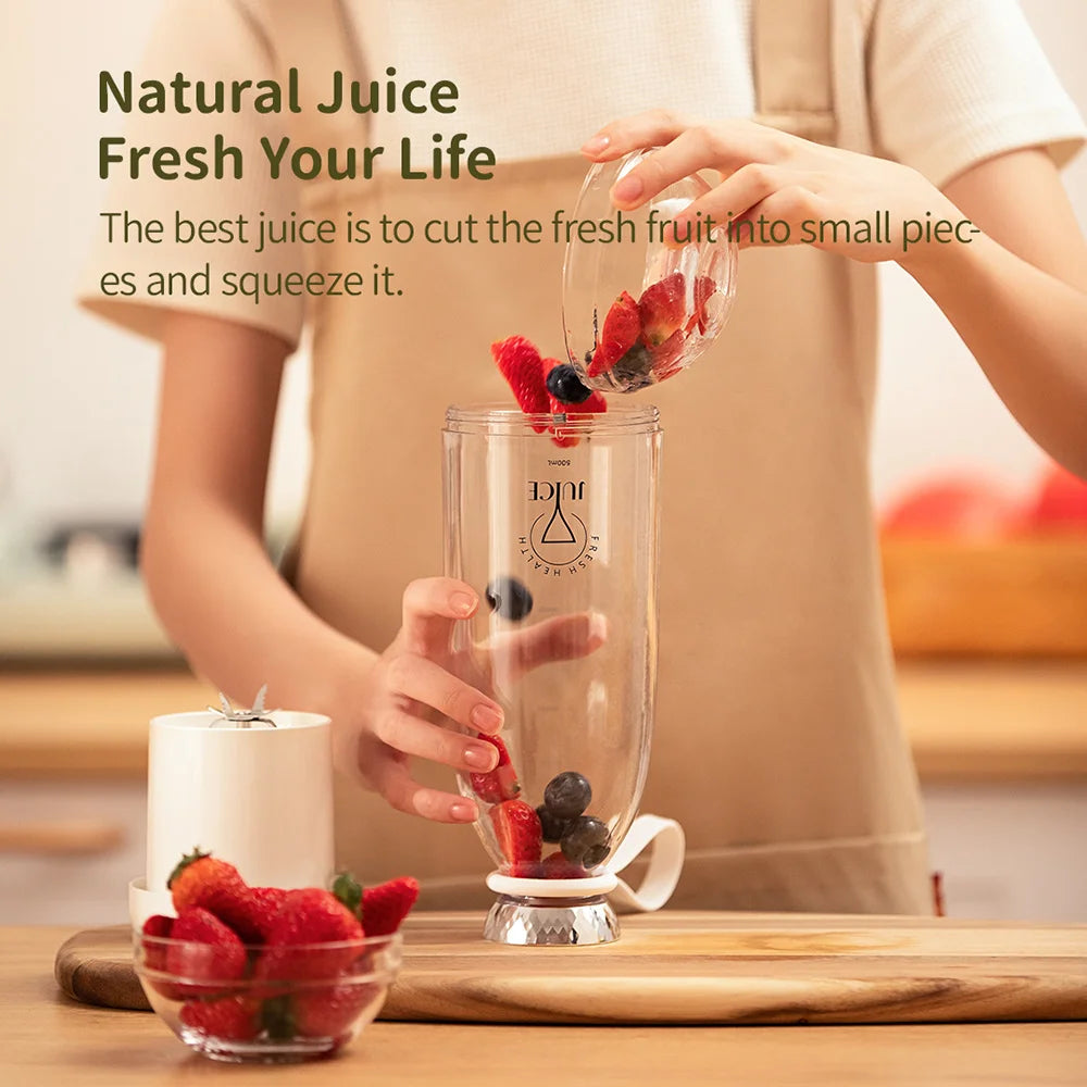 Portable USB Juicer & Blender, 500ml, 6-Blade System
