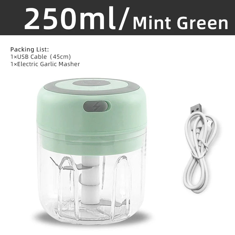 Mini Electric Food Chopper and Egg beater– USB Rechargeable Garlic, Meat & Vegetable Crusher