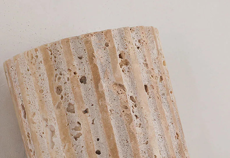 3D Stone Wall Sconce – Art Deco Indoor Lamp, Parlor/Bedroom, 3000K