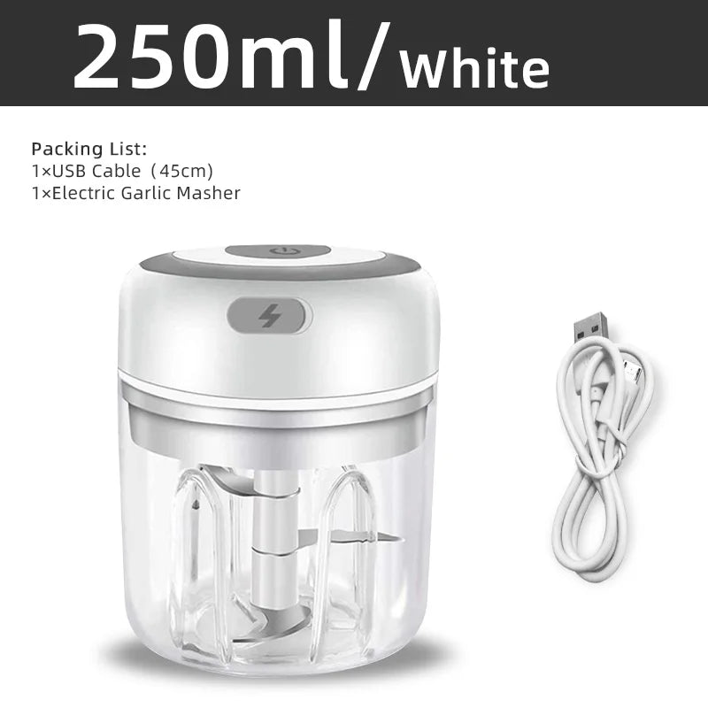 Mini Electric Food Chopper and Egg beater– USB Rechargeable Garlic, Meat & Vegetable Crusher