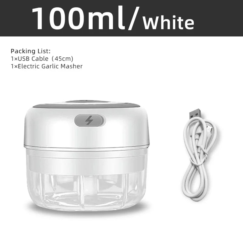 Mini Electric Food Chopper and Egg beater– USB Rechargeable Garlic, Meat & Vegetable Crusher