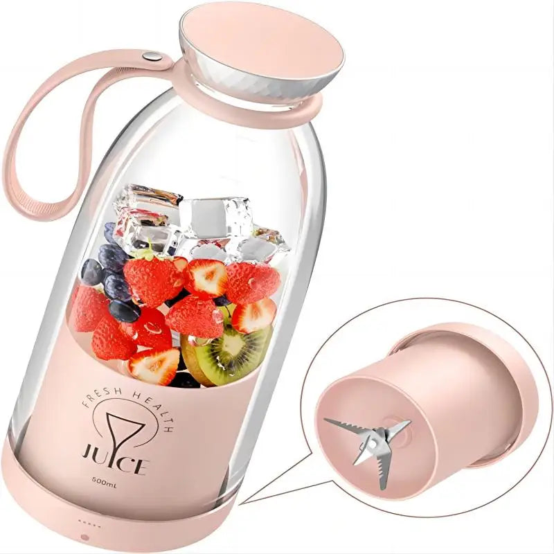 Portable USB Juicer & Blender, 500ml, 6-Blade System