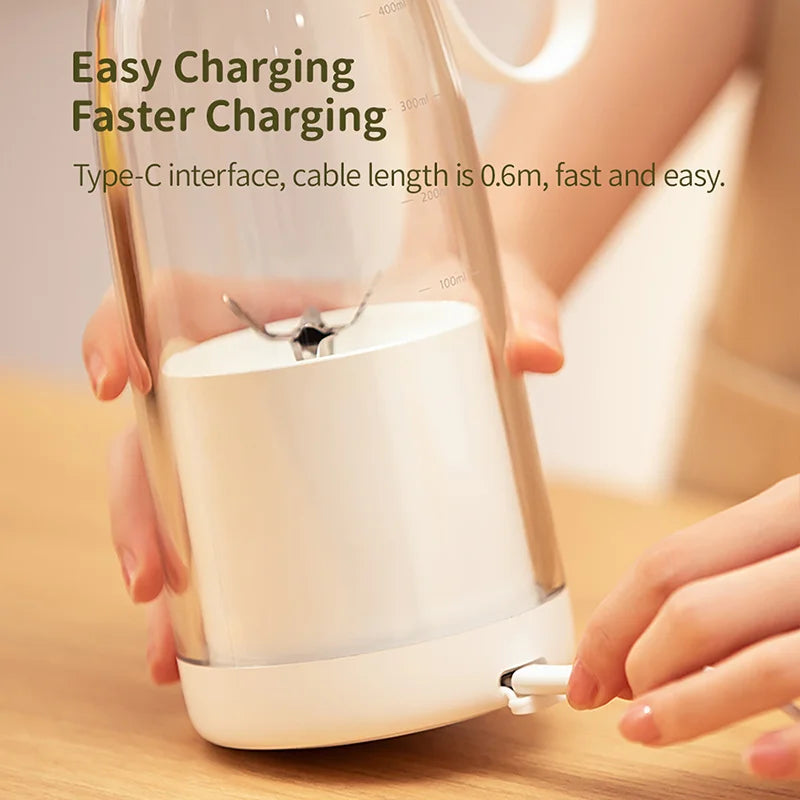 Portable USB Juicer & Blender, 500ml, 6-Blade System