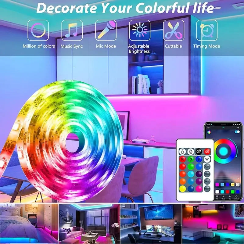 Smart RGB LED Strip Lights | USB Powered | Bluetooth App Control Decor