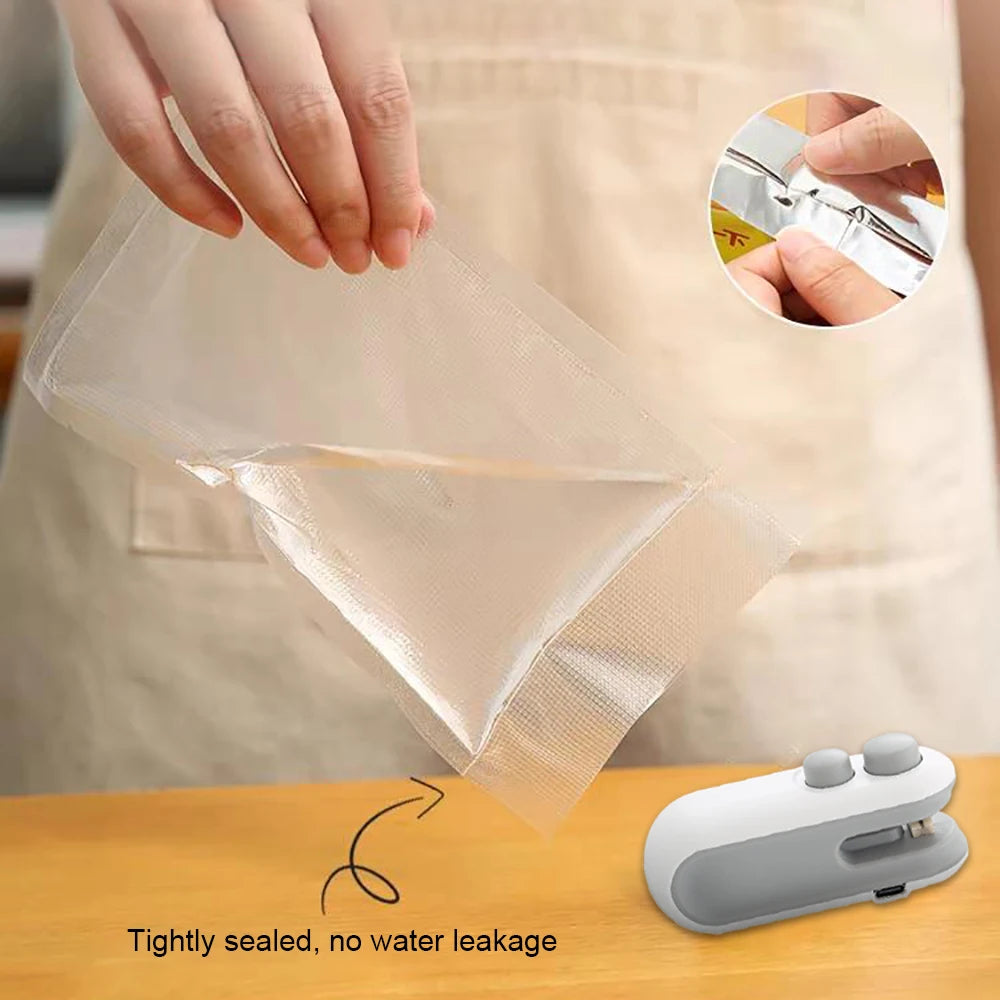 Mini Heat Bag Sealer with Clip – Handheld Plastic Food Sealer for Home Use