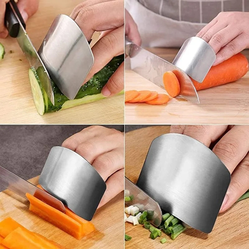 Stainless Steel Finger Guard – Hand Protector for Knife & Kitchen Cuts